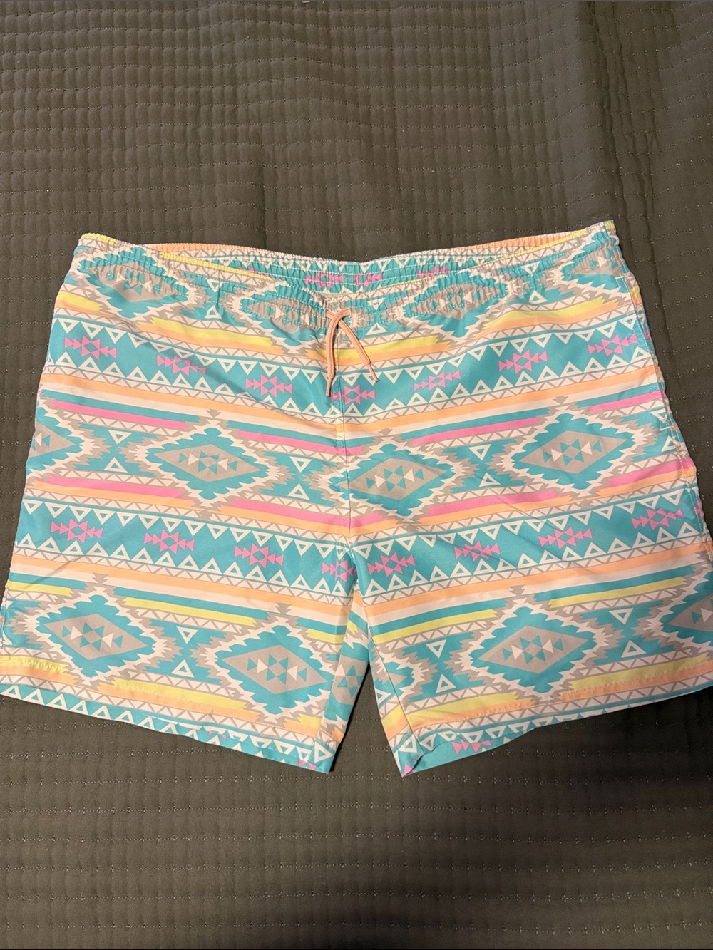 Chubbies En Fuego Shorts in Aqua, Pink & Yellow